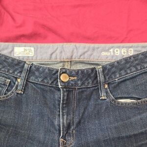 GAP Women's Long & Lean Dark Blue Jeans